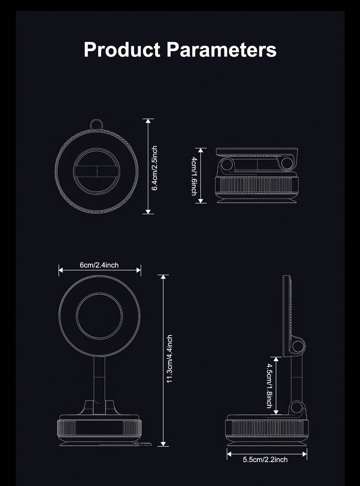 Vacuum Suction Magnetic Bracket